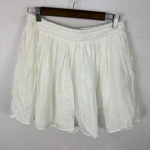 Pookie & Sebastian Gauzy White Shorts Womens Large Beachy Coastal Clean Girl
